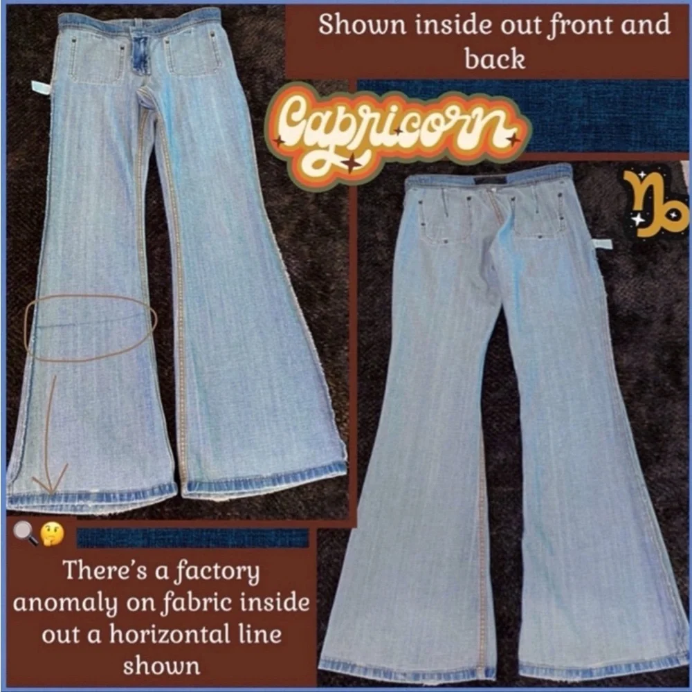 ⭐️SUPER RARE VINTAGE Y2K JUICY COUTURE ASTROLOGY ZODIAC CAPRICORN FLARE JEANS 29 - Picture 8 of 16